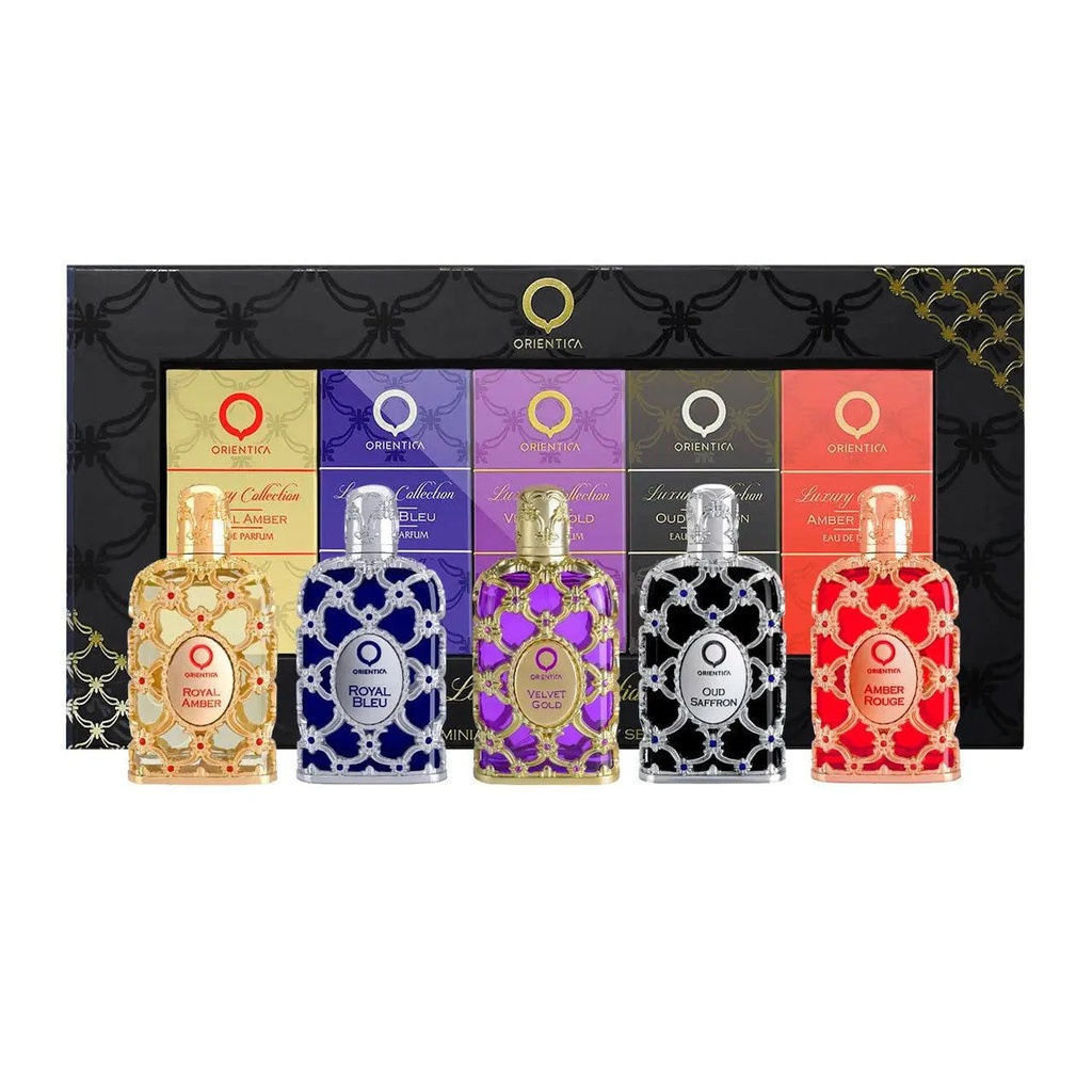 ORIENTICA SET 7.5ML EDP R.AMBER-R.BLEU-GOLD-SAFFRON-A.ROUGE