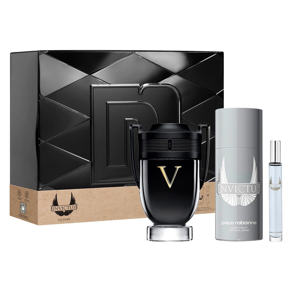 [3349668623266 3349668613861 3349668635245] INVICTUS VICTORY SET 100ML EDP PACO RABANNE CABALLERO