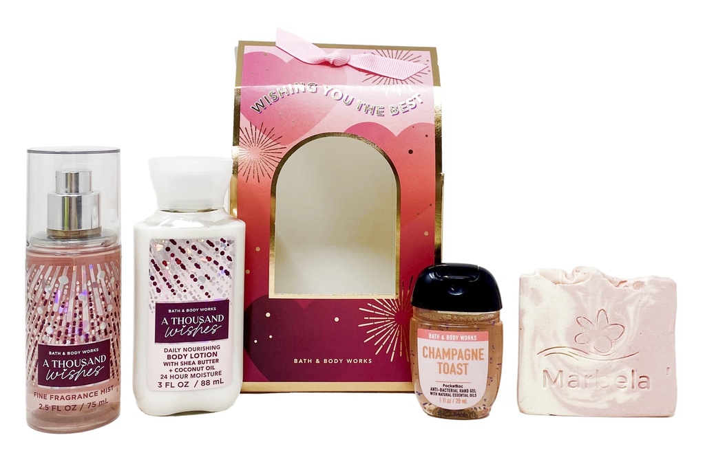 [0667557473369 667659315864 0667659414833] Mini Set a Thousand Wishes Body Mist+lotion+gel Bath & Body Works