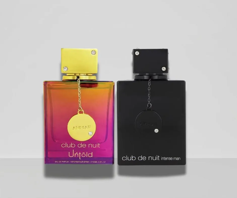 DUO ARMAF CLUB DE NUIT UNTOLD 105ML EDP UNISEX+INTENSE 105ML EDT CAB